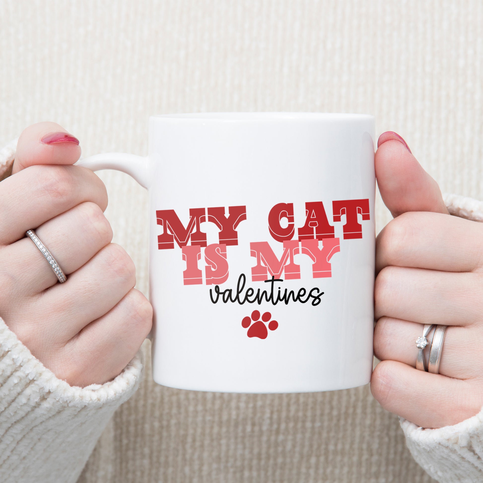 My Cat Is My Valentines Mug and/or Coaster Gift  - Always Looking Good -   