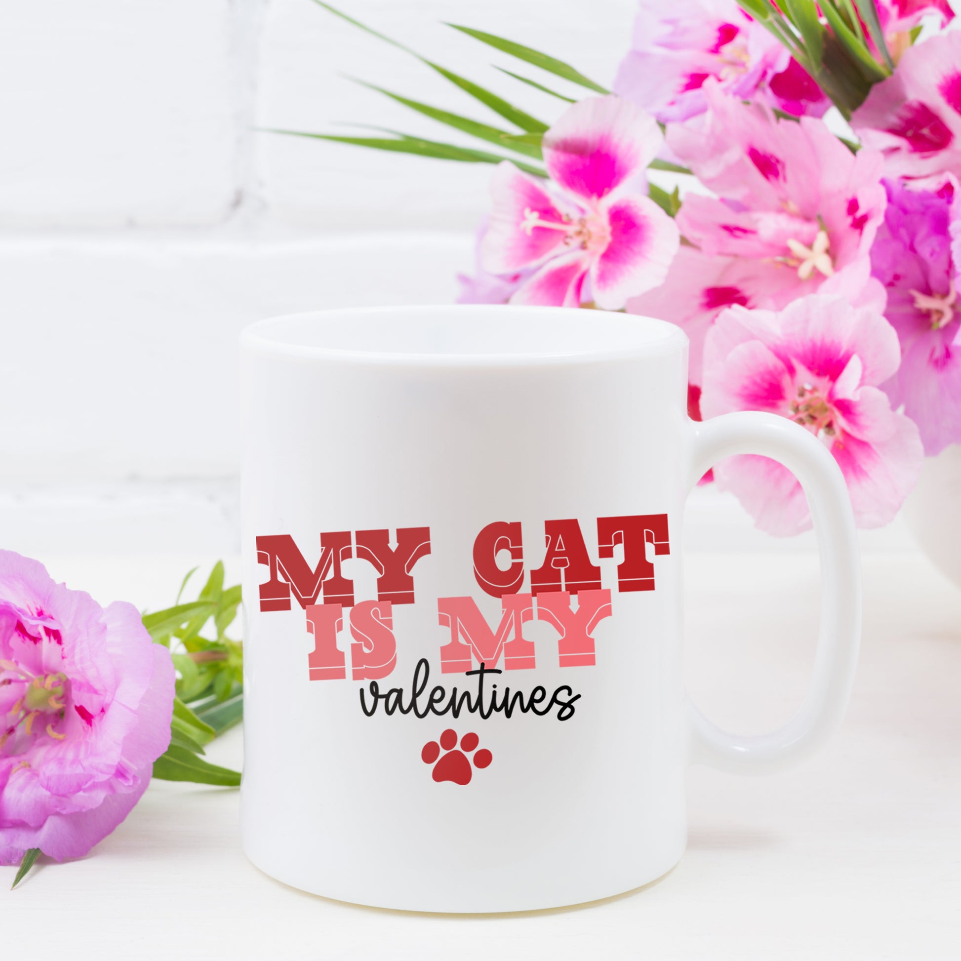 My Cat Is My Valentines Mug and/or Coaster Gift  - Always Looking Good -   