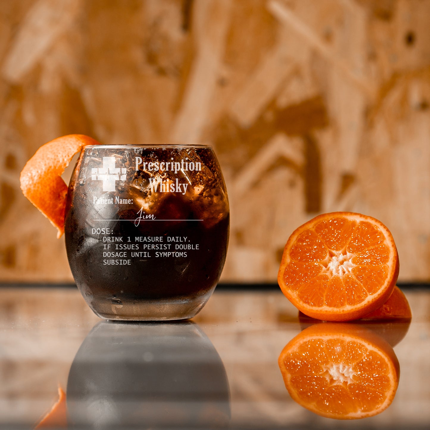 Personalised Engraved Prescription Whisky Glass