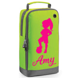 Football Boot Bag or Shoe Bag – Personalised with Name | Girl Footballer Design