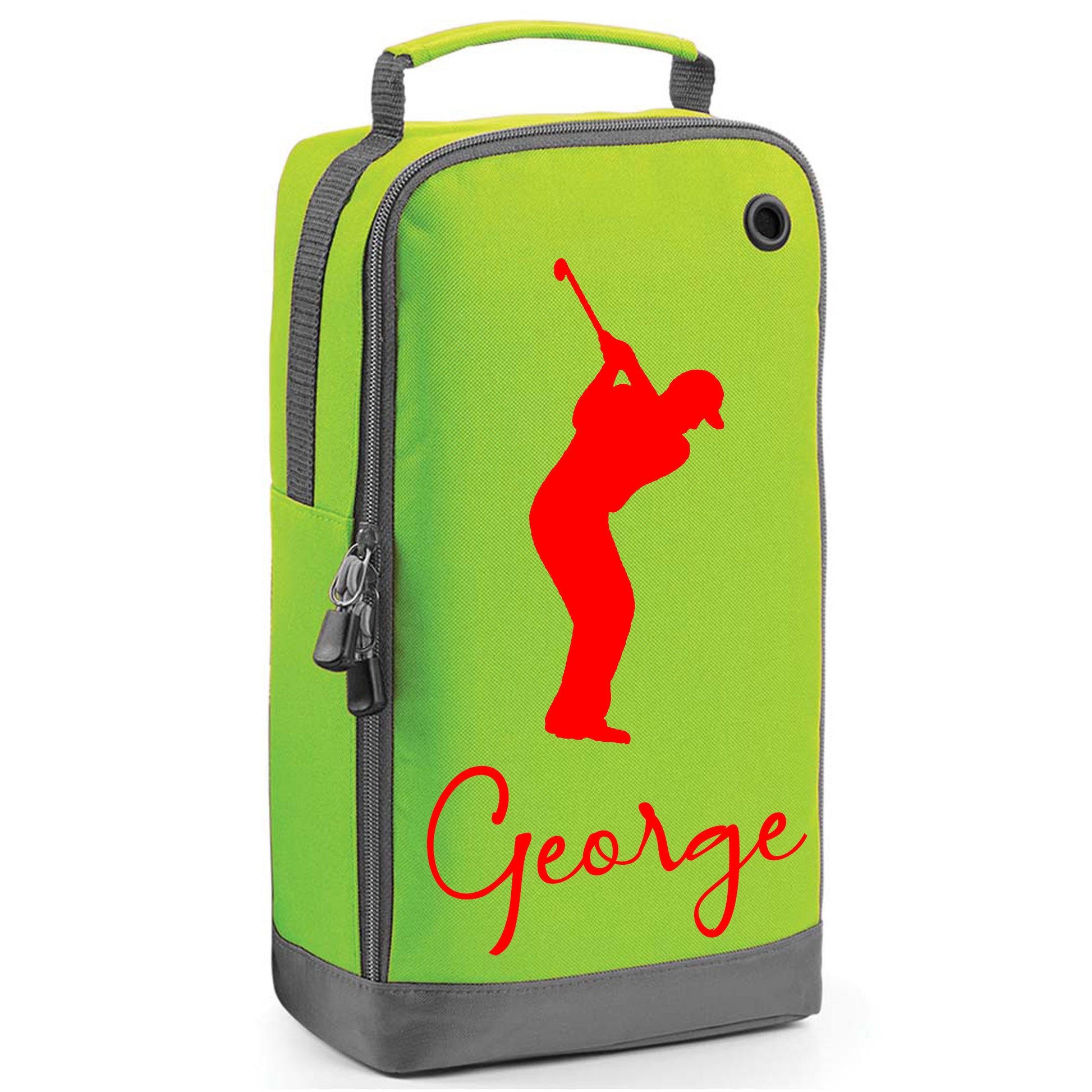 Personalised Golf Shoe Bag with Male Golfer & Name or Initials  - Always Looking Good -   