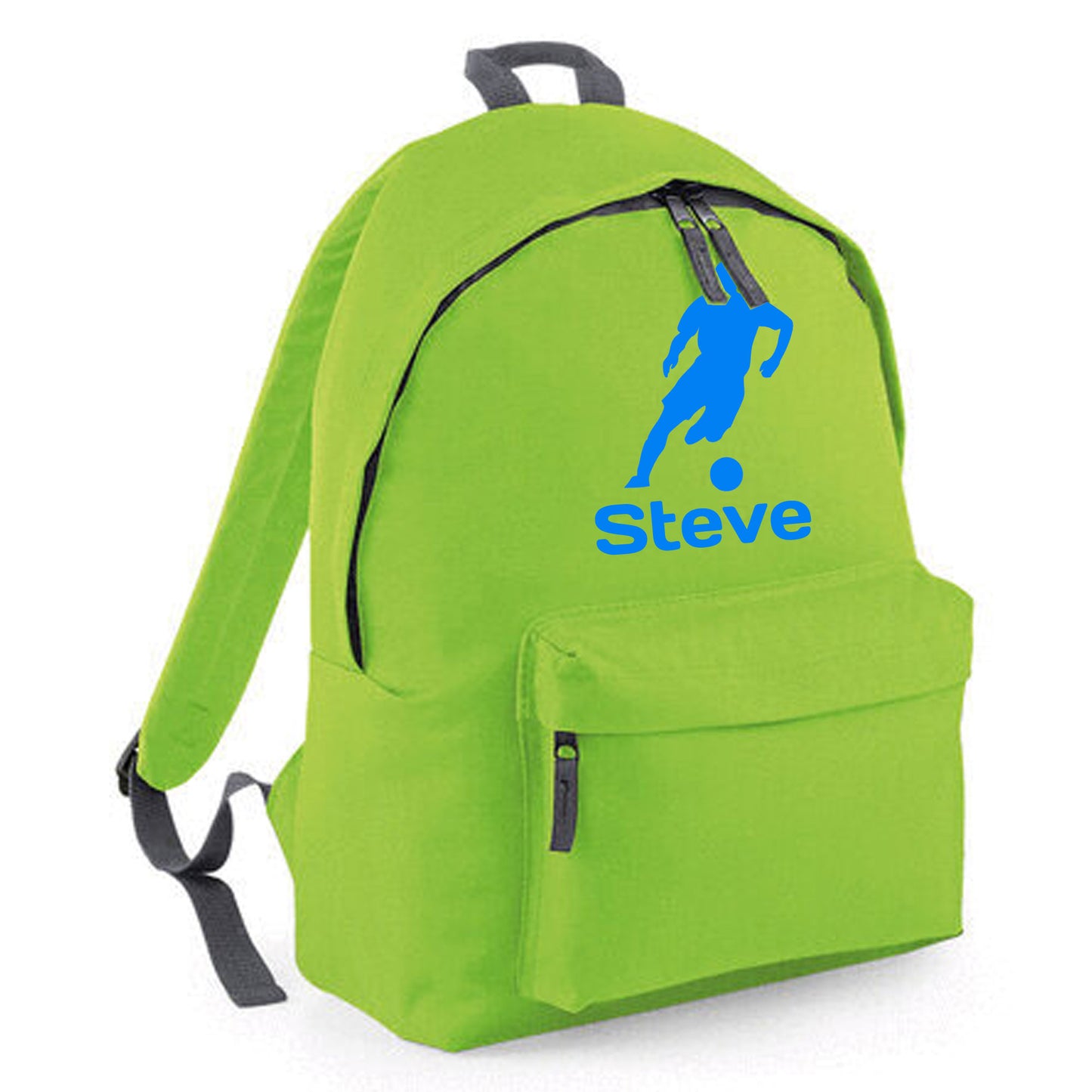 Personalised Footballer Design Backpack Kids Rucksack with Name
