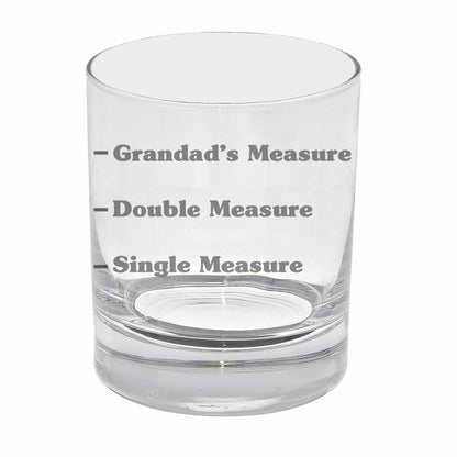 Personalised Whisky Glass With Engraved Measures
