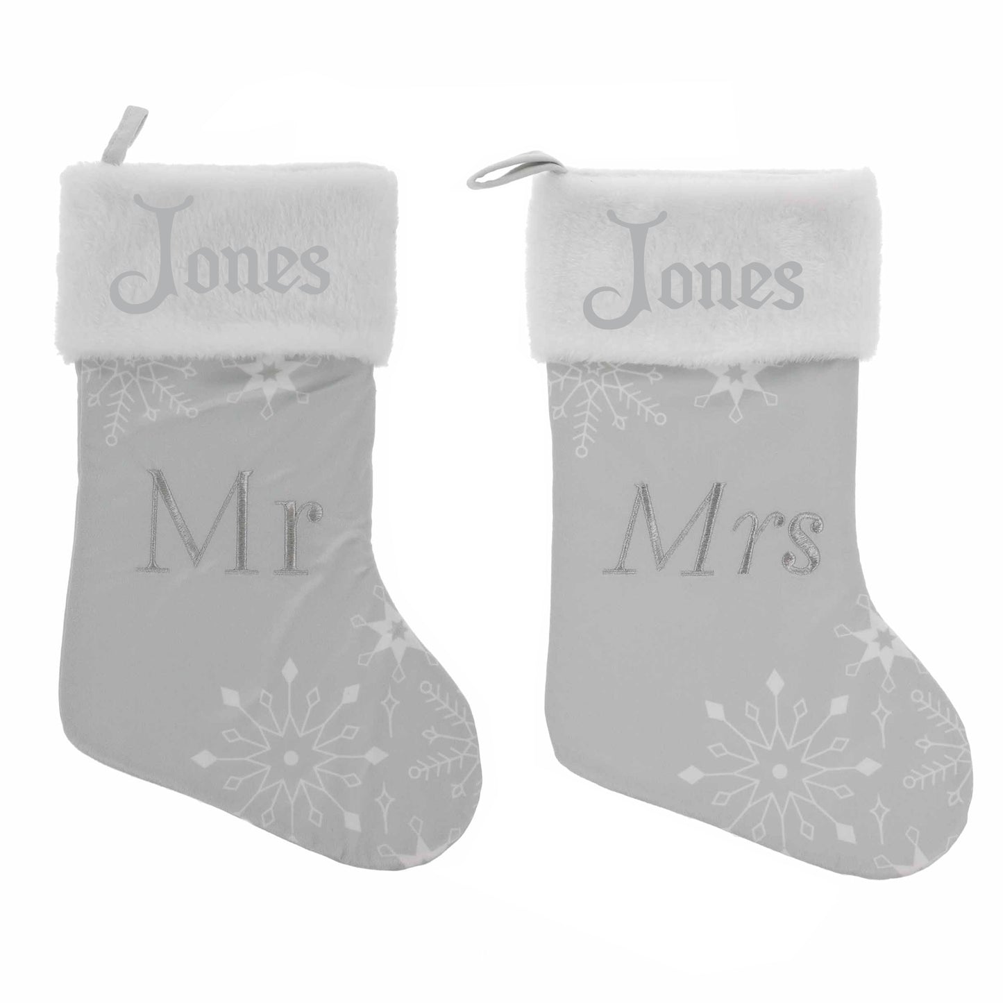 Embroidered Personalised Mr & Mrs, Mr & Mr, Mrs & Mrs Christmas Stocking  - Always Looking Good - Mr & Mrs  