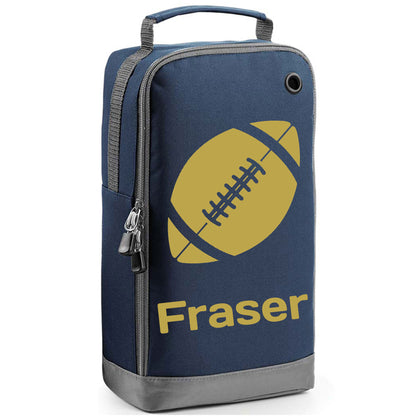 Personalised Rugby/ American Football Boot Bag with Design & Name  - Always Looking Good - Navy  