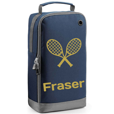 "Personalised Tennis Bag For Shoe with Design & Name
" - Always Looking Good - Navy  