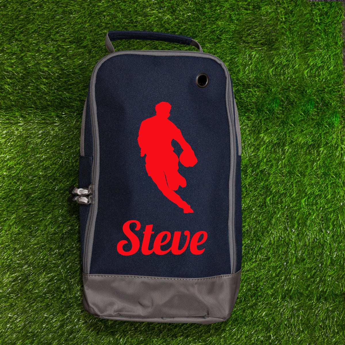 Rugby Boot Bag or Shoe Bag – Personalised with Name | Rugby Player Front-On Design