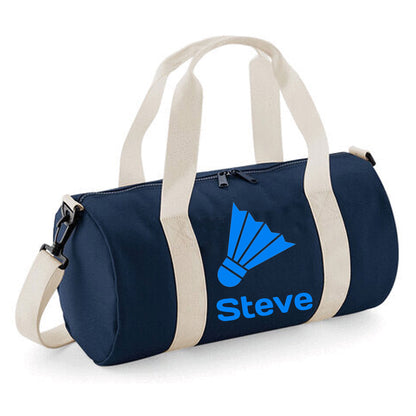 Personalised Badminton Barrel Bag, 12L - Stylish & Durable Holdall