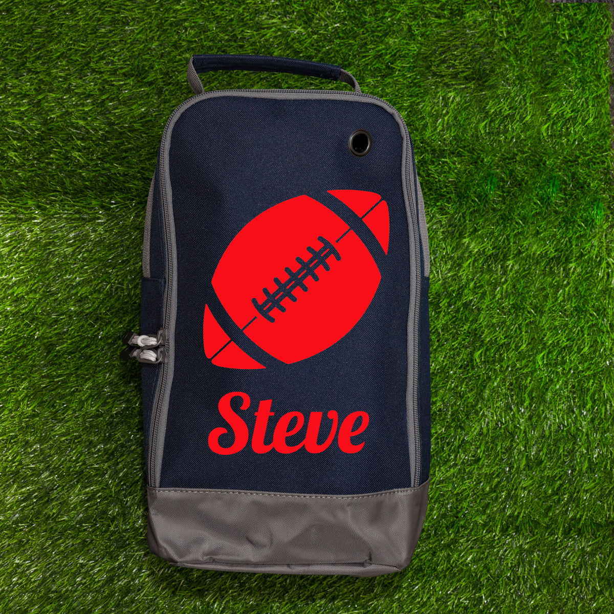 Rugby Boot Bag or Shoe Bag – Personalised with Name | Rugby Ball Design