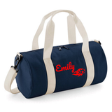 Personalised Flaming Football Barrel Bag | Kids Sports Holdall with Name