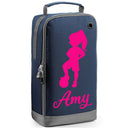 Football Boot Bag or Shoe Bag – Personalised with Name | Girl Footballer Design