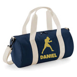 Personalised Boxer Design Barrel Bag | Kids Sports Holdall with Name