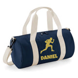 Personalised Rugby Side On Player Barrel Bag | Kids Sports Holdall with Name