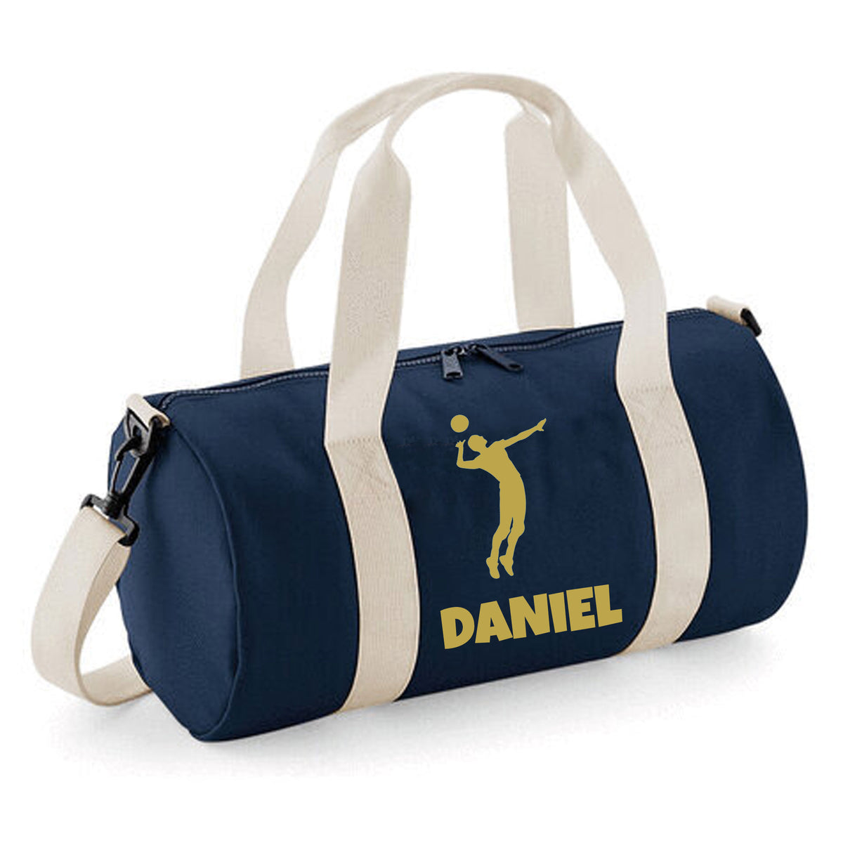 Personalised Volleyball Barrel Bag | Kids Sports Holdall with Name