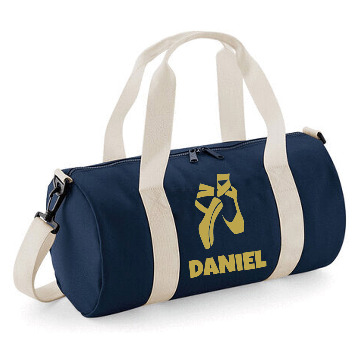 Personalised Ballet Shoes Barrel Bag | Kids Dance Holdall with Name