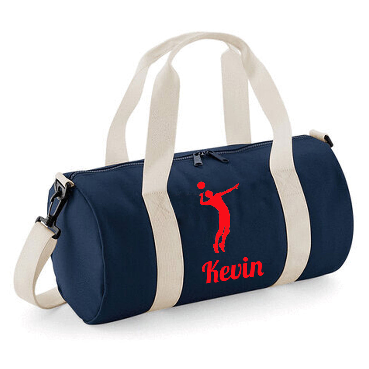Personalised Volleyball Barrel Bag | Kids Sports Holdall with Name