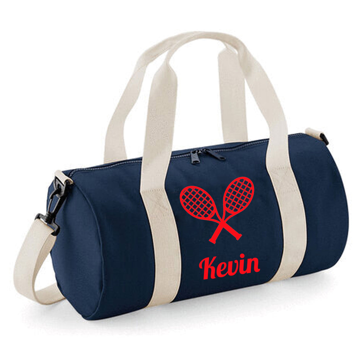 Personalised Tennis Design Barrel Bag | Kids Sports Holdall with Name