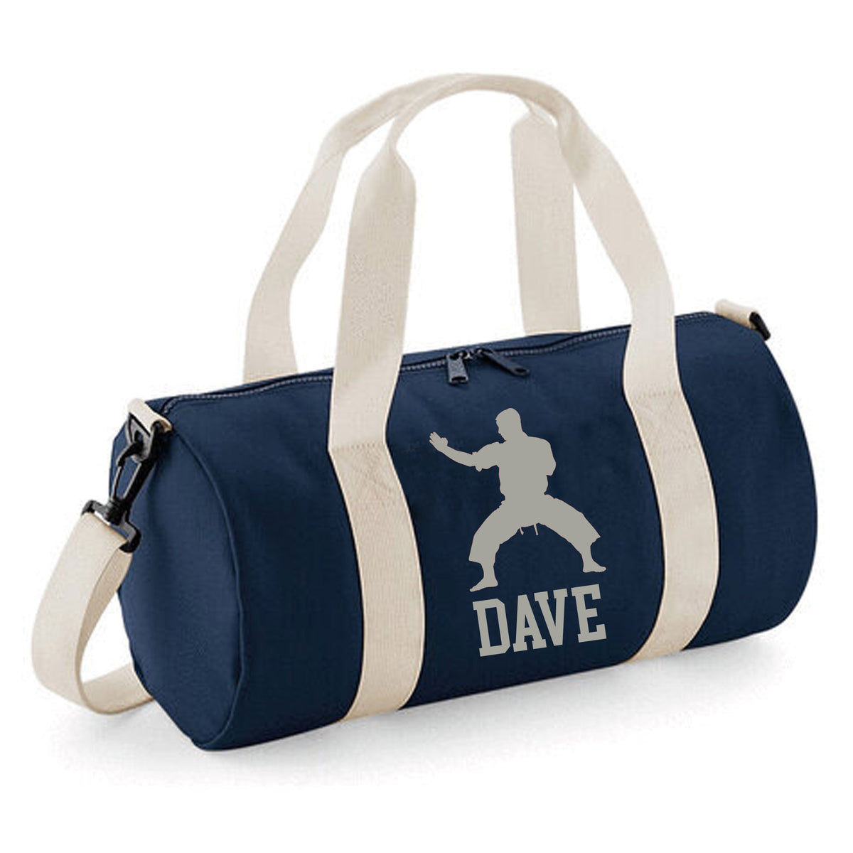 Personalised Martial Arts Barrel Bag | Kids Sports Holdall with Name