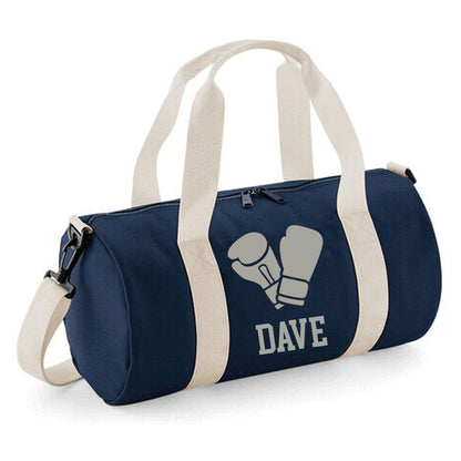 Personalised Boxing Gloves Barrel Bag 12L - With Name
