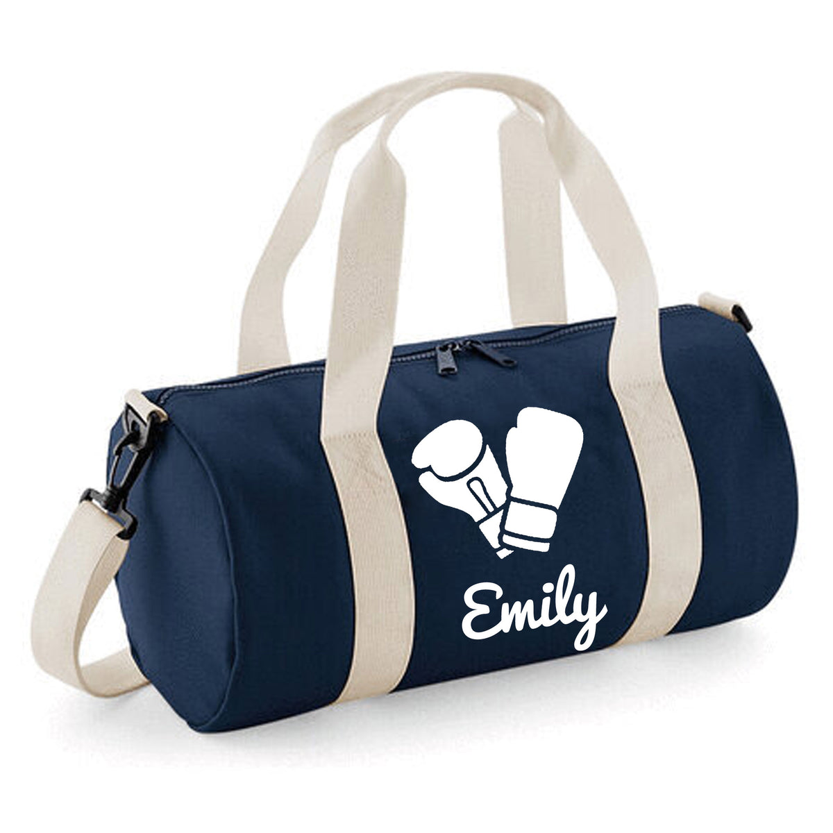 Personalised Boxing Gloves Barrel Bag | Kids Sports Holdall with Name