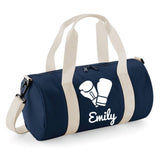 Personalised Boxing Gloves Barrel Bag | Kids Sports Holdall with Name