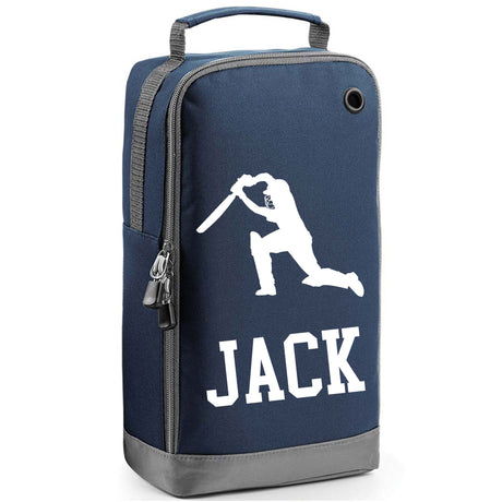 Personalised Cricket Shoe Bag with Design & Name  - Always Looking Good - Navy  