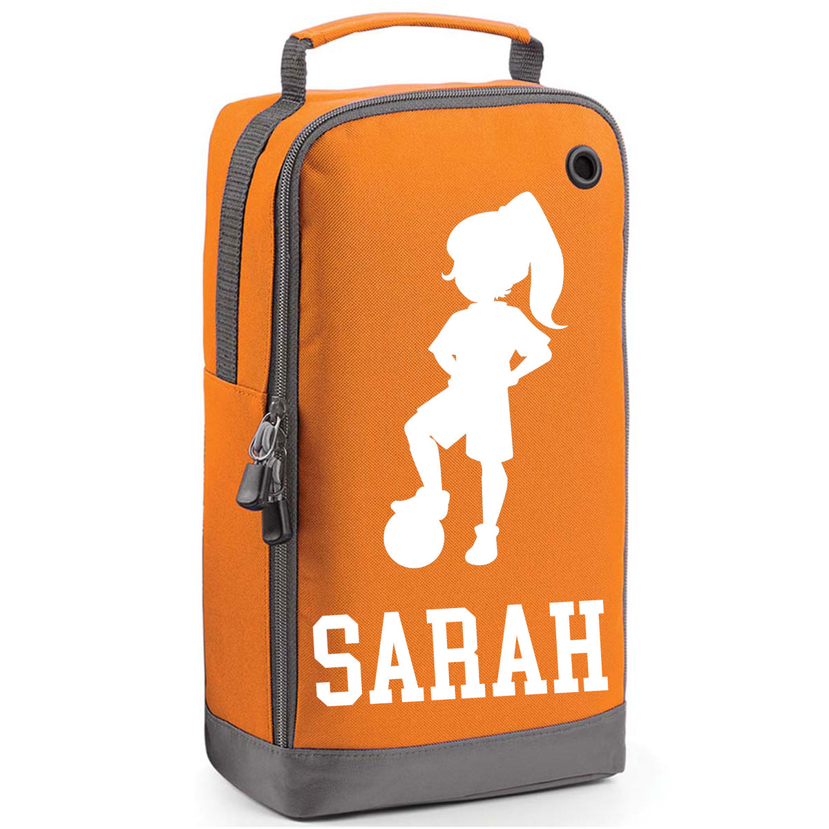 Football Boot Bag or Shoe Bag – Personalised with Name | Girl Footballer Design