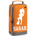 Football Boot Bag or Shoe Bag – Personalised with Name | Girl Footballer Design