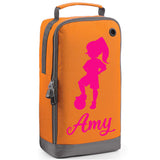 Football Boot Bag or Shoe Bag – Personalised with Name | Girl Footballer Design