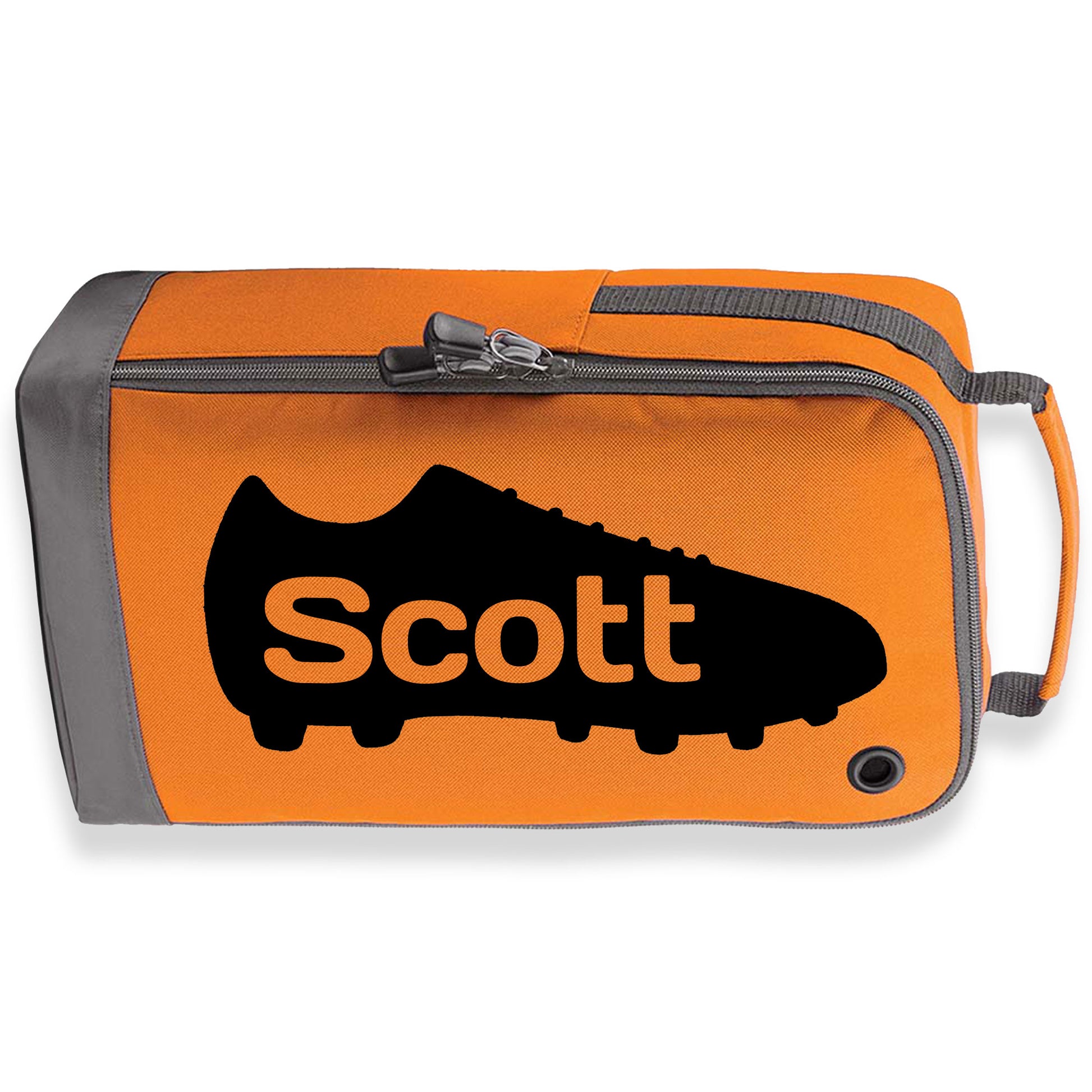 Personalised Football Boot Bag with Design & Name  - Always Looking Good - Orange  