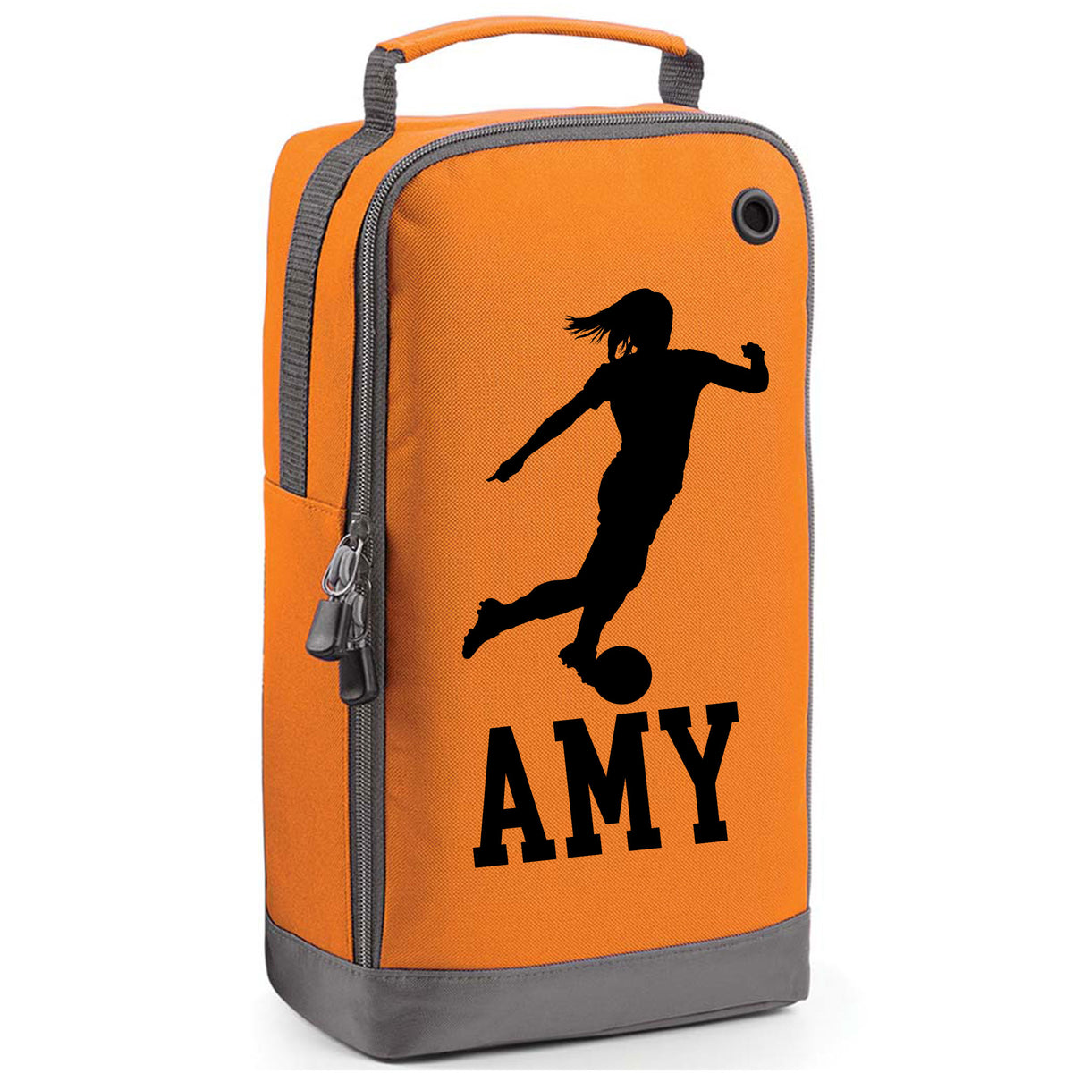 Football Boot Bag or Shoe Bag – Personalised with Name | Female Footballer Design