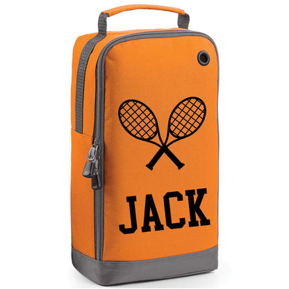 Personalised Tennis Bag For Shoe with Design & Name - Always Looking Good - Orange  