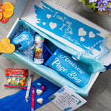 Page Boy Proposal Gift Box – Personalised Blue Juice Cup & Keepsake