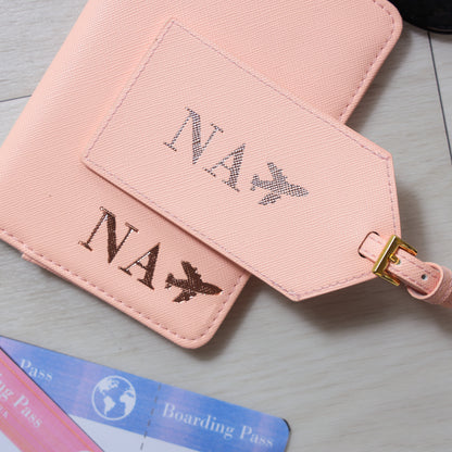 Custom Luggage Tag With Personalised Passport Cover in pink
  - Always Looking Good -   