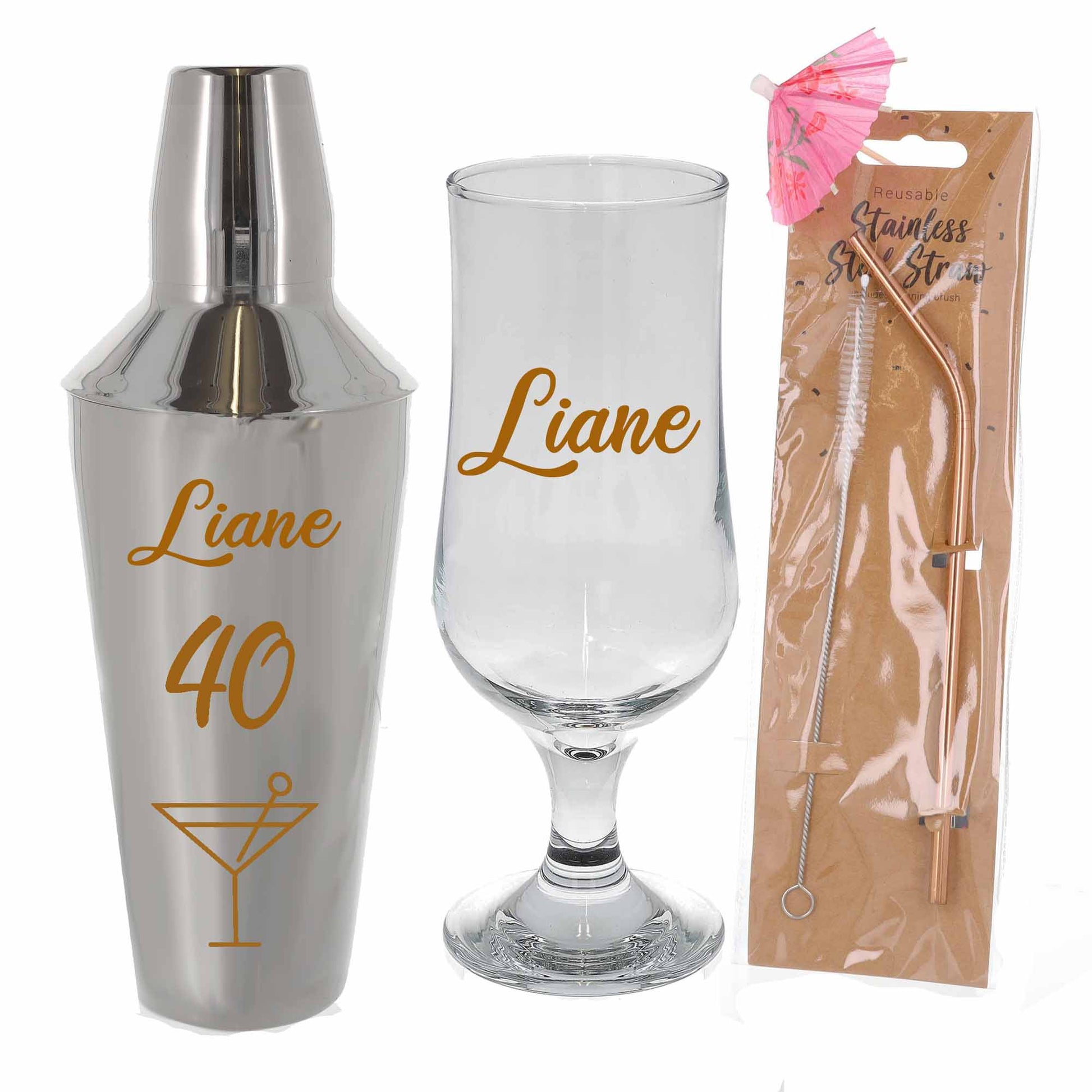 Personalised 40th Birthday Margarita Cocktail Shaker Set  - Always Looking Good -   