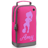 Football Boot Bag or Shoe Bag – Personalised with Name | Girl Footballer Design