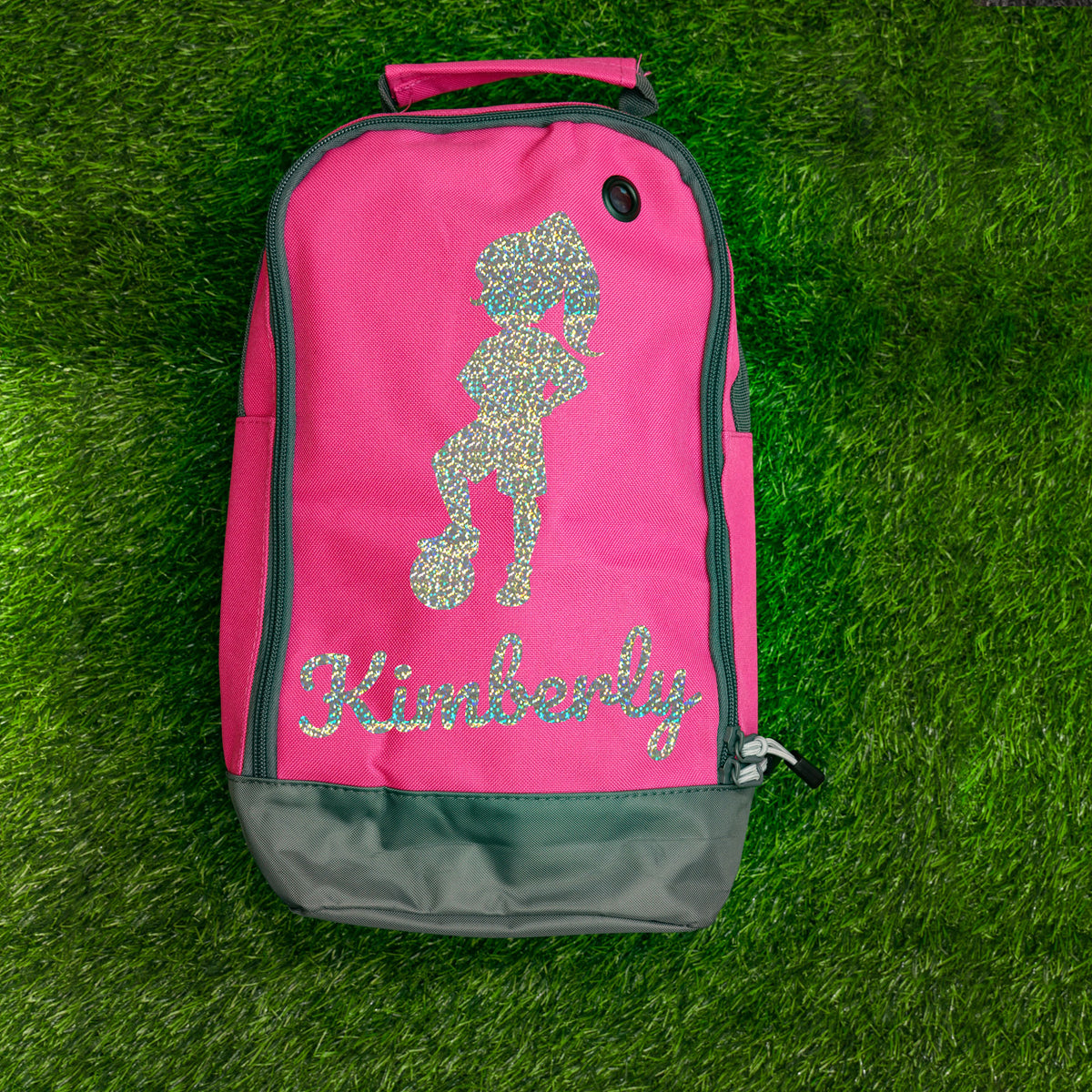 Football Boot Bag or Shoe Bag – Personalised with Name | Girl Footballer Design