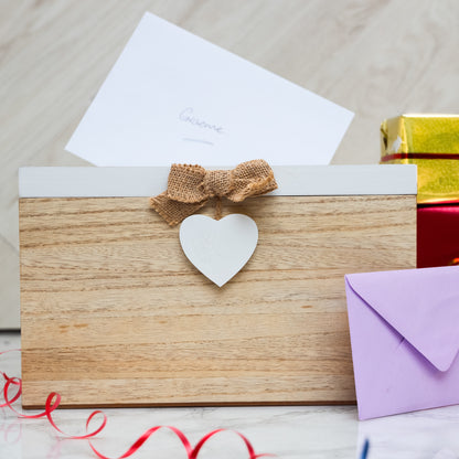 Blank Wedding or Party Card White & Wooden Memory PostBox Craft Create your Own  - Always Looking Good -   