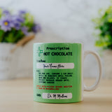 Personalised Prescription Hot Chocolate Ceramic Mug – Funny Gift for Hot Chocolate Lovers