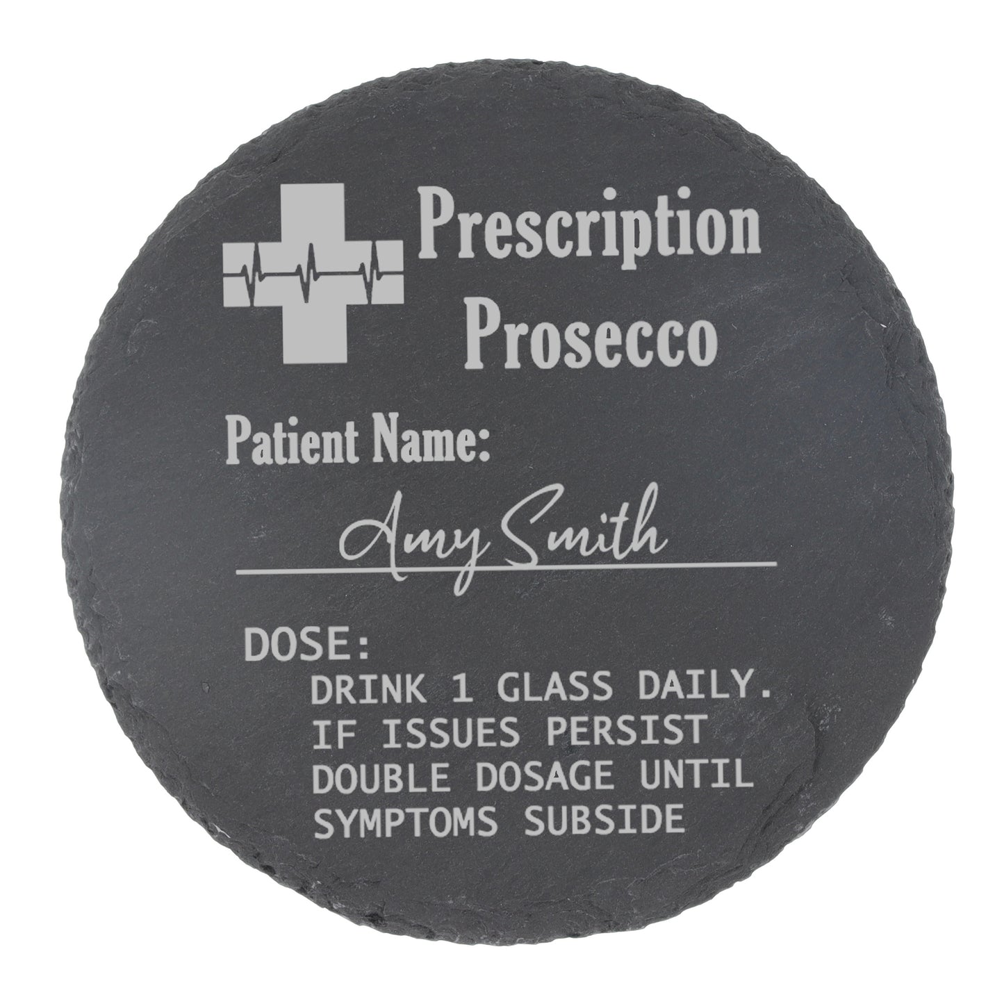 Personalised Engraved Prescription Prosecco Glass Gift