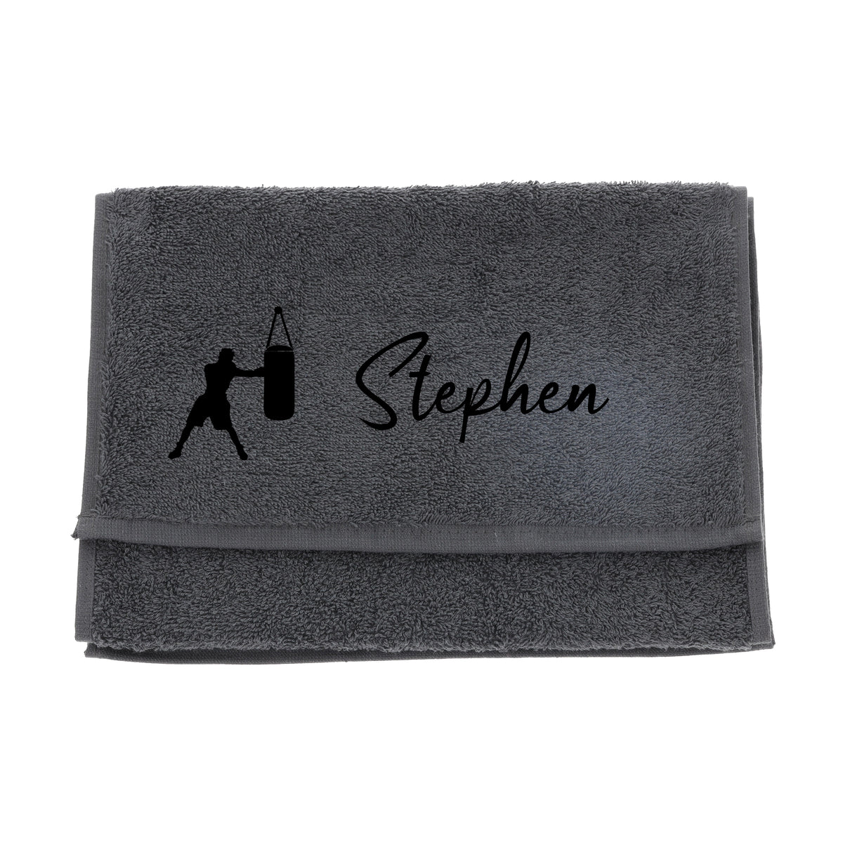 Personalised Boxing Gym Towel – Embroidered with Name | Choice of Design