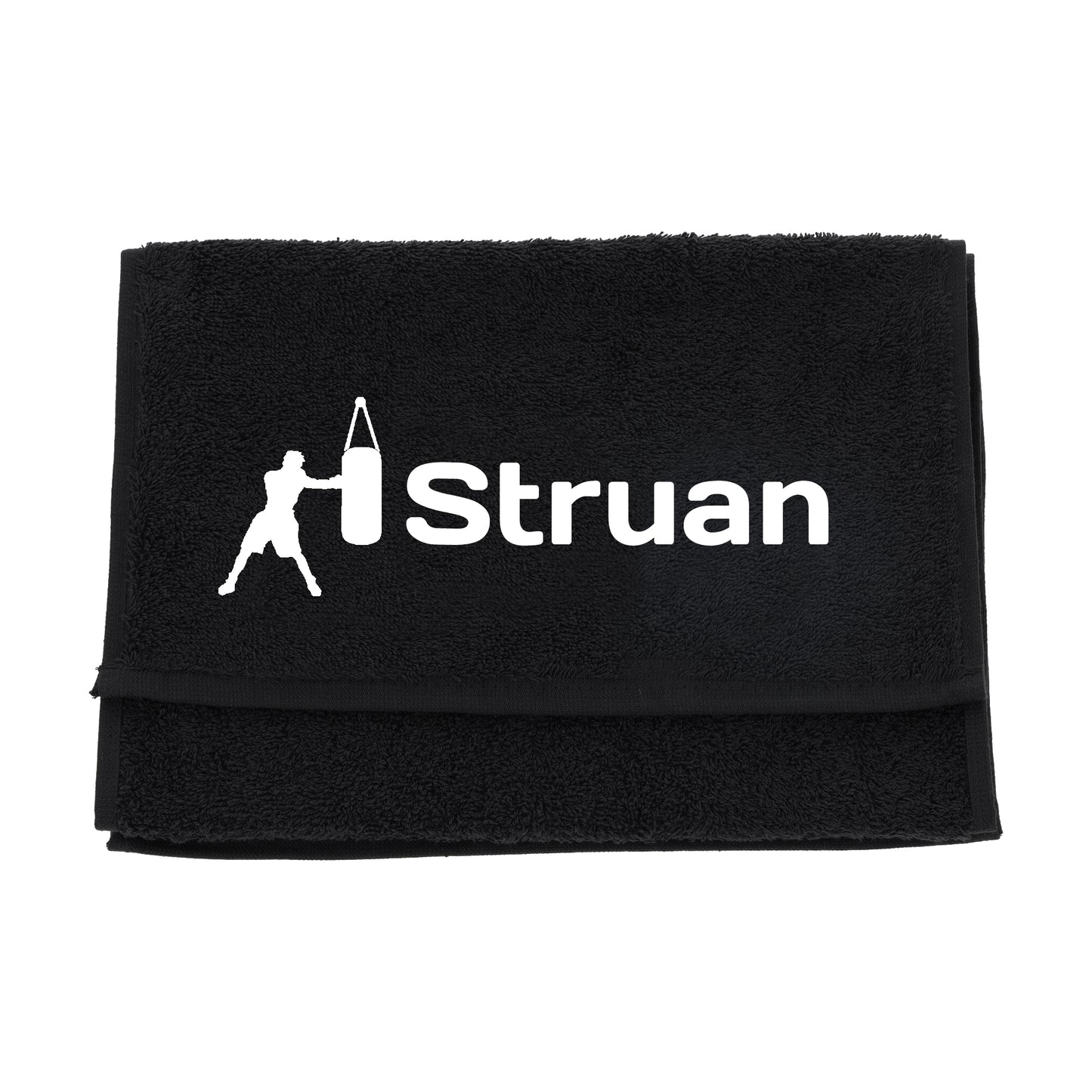 Personalised Embroidered Gym Towel with Boxing Design