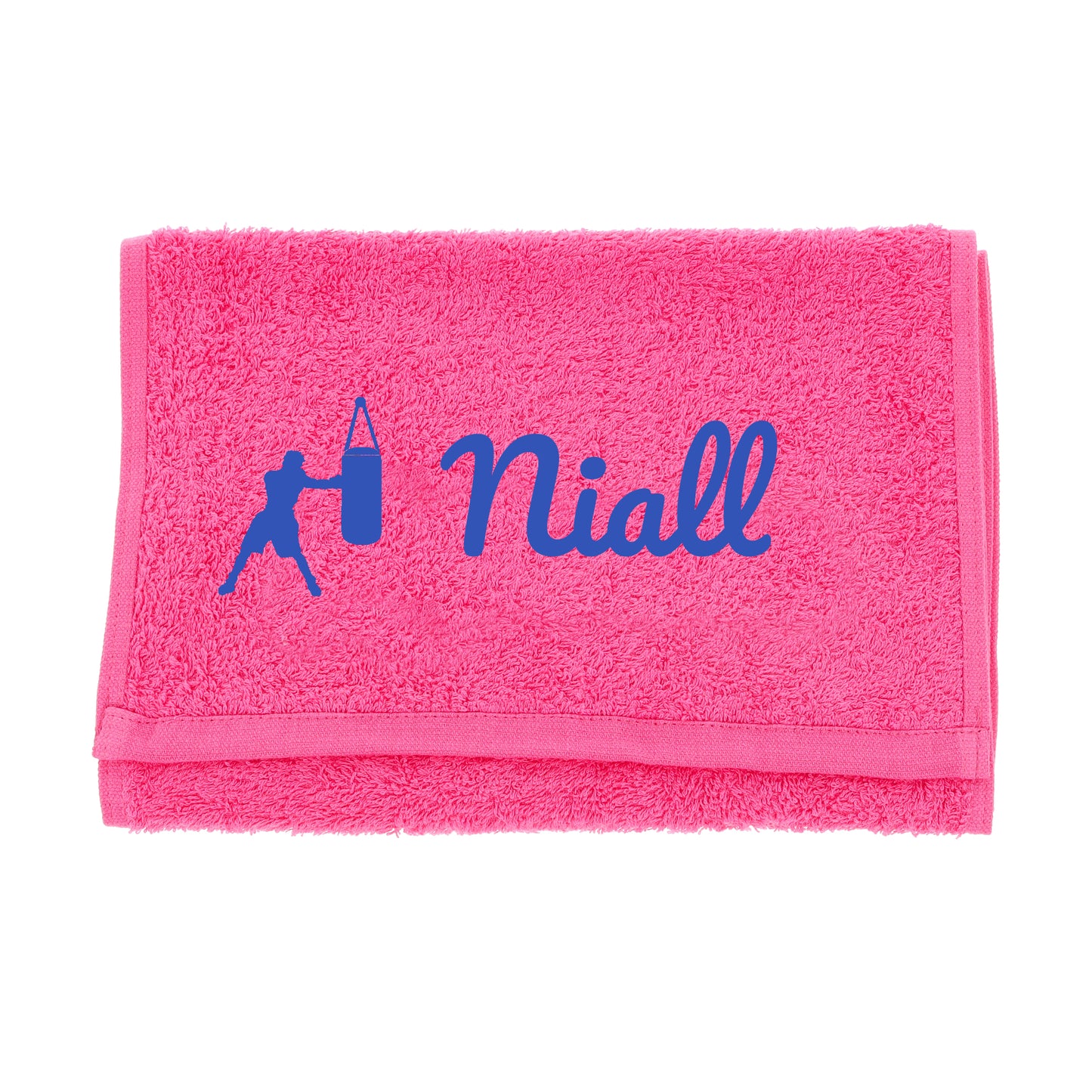 Personalised Embroidered Gym Towel with Boxing Design