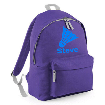 Personalised Badminton Backpack, Kids Rucksack Bag with Name