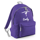 Personalised Gymnast Backpack | Kids School Bag with Name