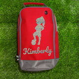 Football Boot Bag or Shoe Bag – Personalised with Name | Girl Footballer Design