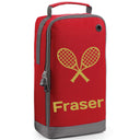 Personalised Tennis Shoe Bag with Design & Name  - Always Looking Good - Red  