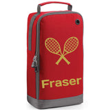 Personalised Tennis Shoe Bag with Design & Name  - Always Looking Good - Red  