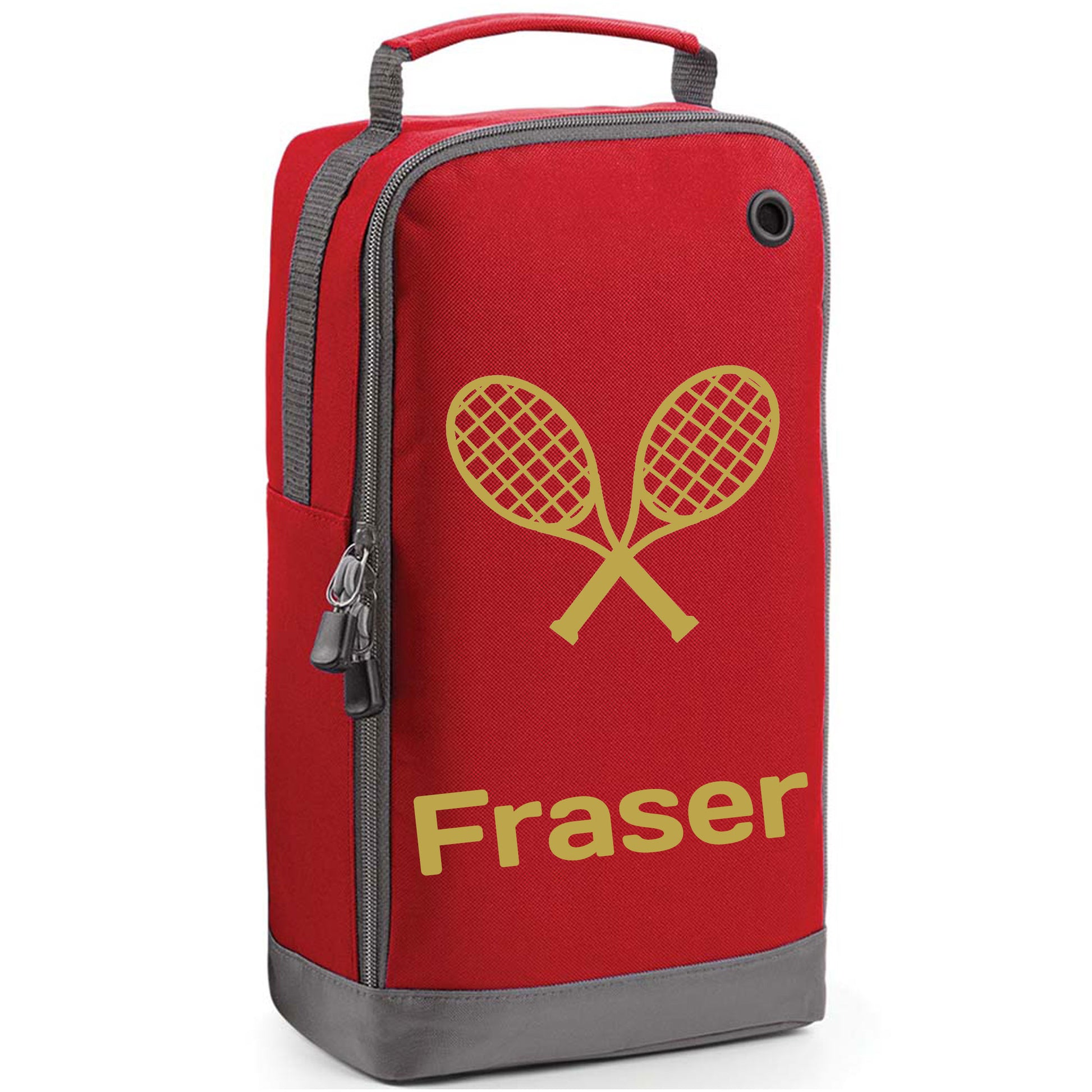 Personalised Tennis Shoe Bag with Design & Name  - Always Looking Good - Red  