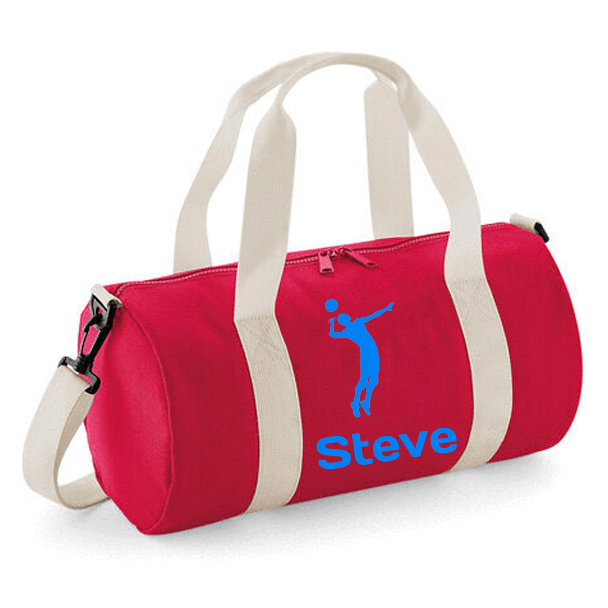 Personalised Volleyball Barrel Bag | Kids Sports Holdall with Name
